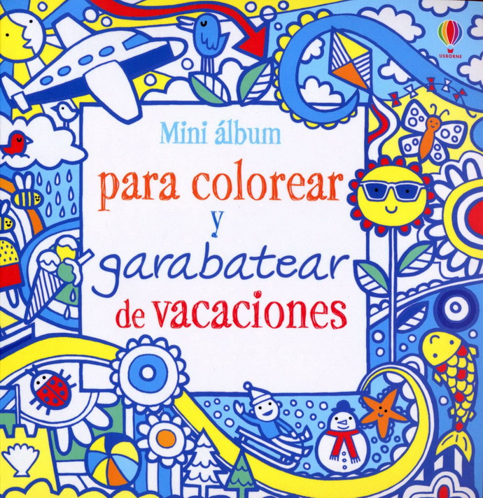 Mini álbum para colorear y garabatear de vacaciones