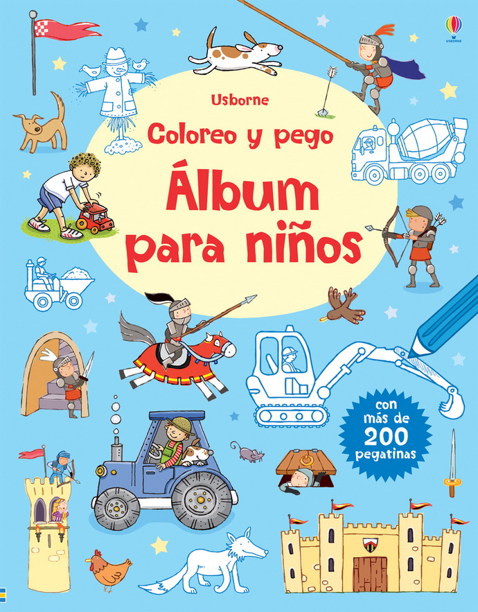 Álbum para niños. Coloreo y pego