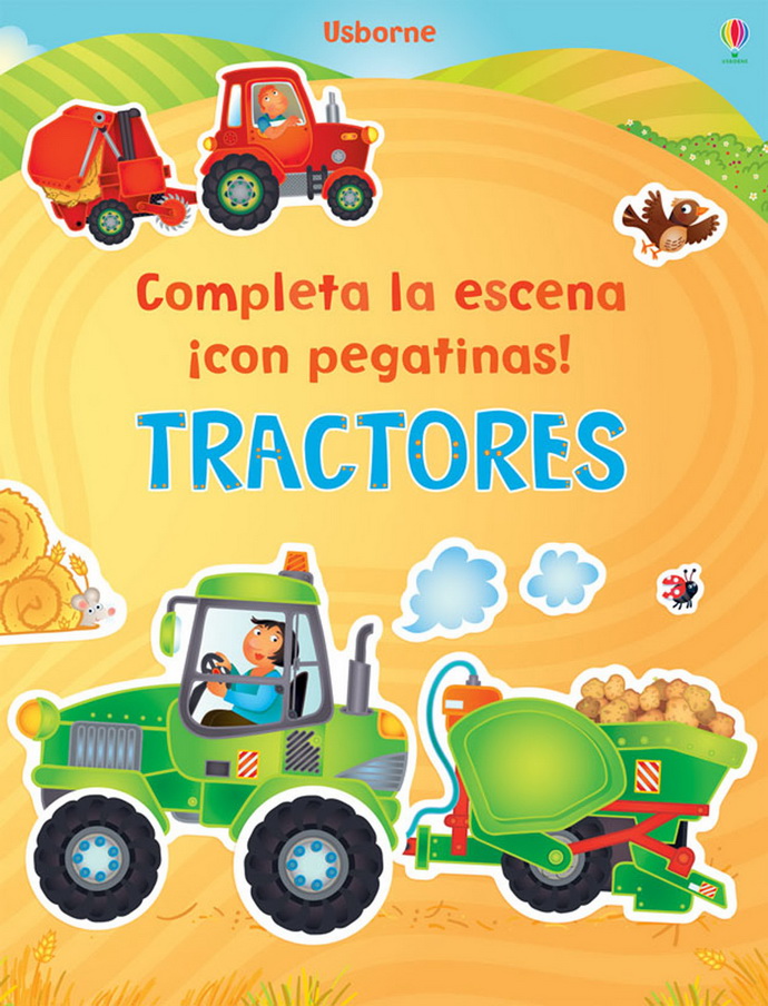 Tractores. Completa la escena ¡con pegatinas!