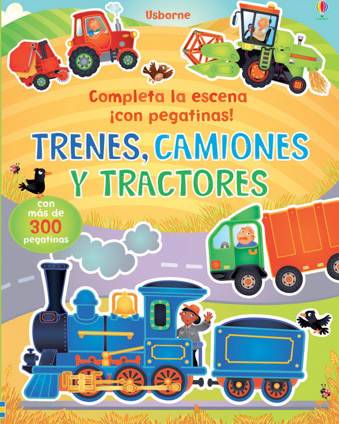 Trenes, camiones y tractores (con pegatinas)