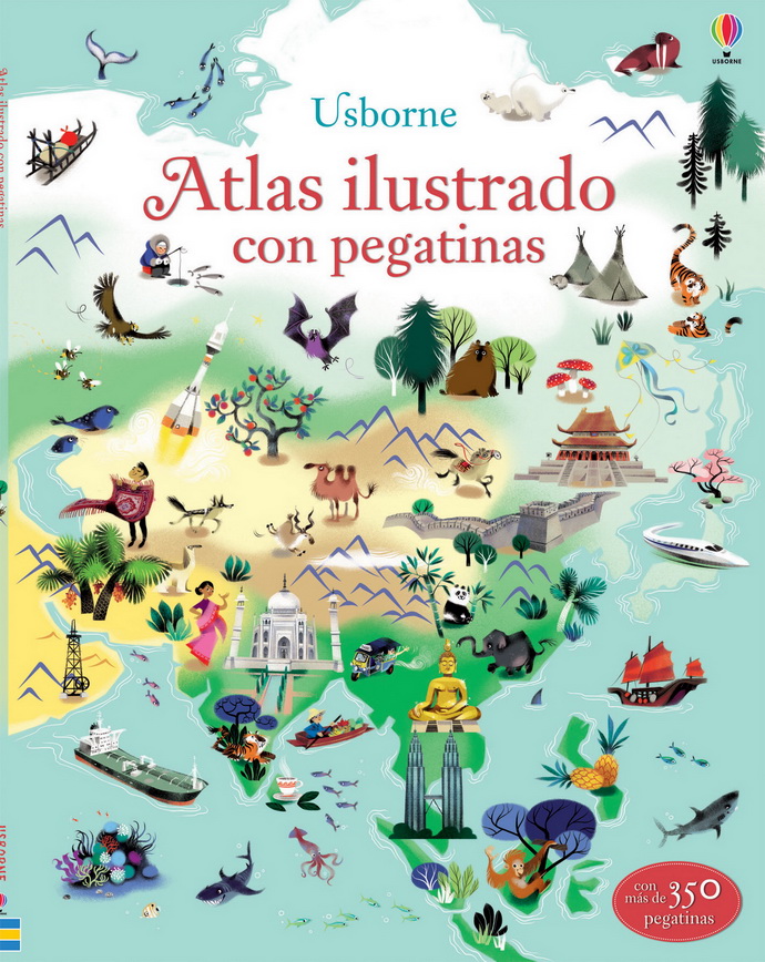 Atlas ilustrado con pegatinas