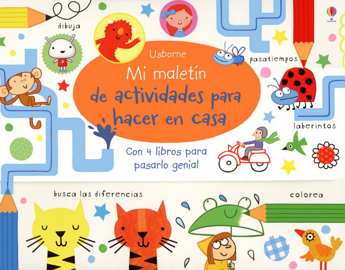 Mi maletín de actividades para hacer en casa (set de 4 libros)