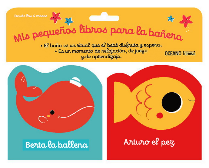 Mis pequeños libros para la bañera 1. Berta la ballena y Arturo el pez (Paquete con dos libritos con sonido)